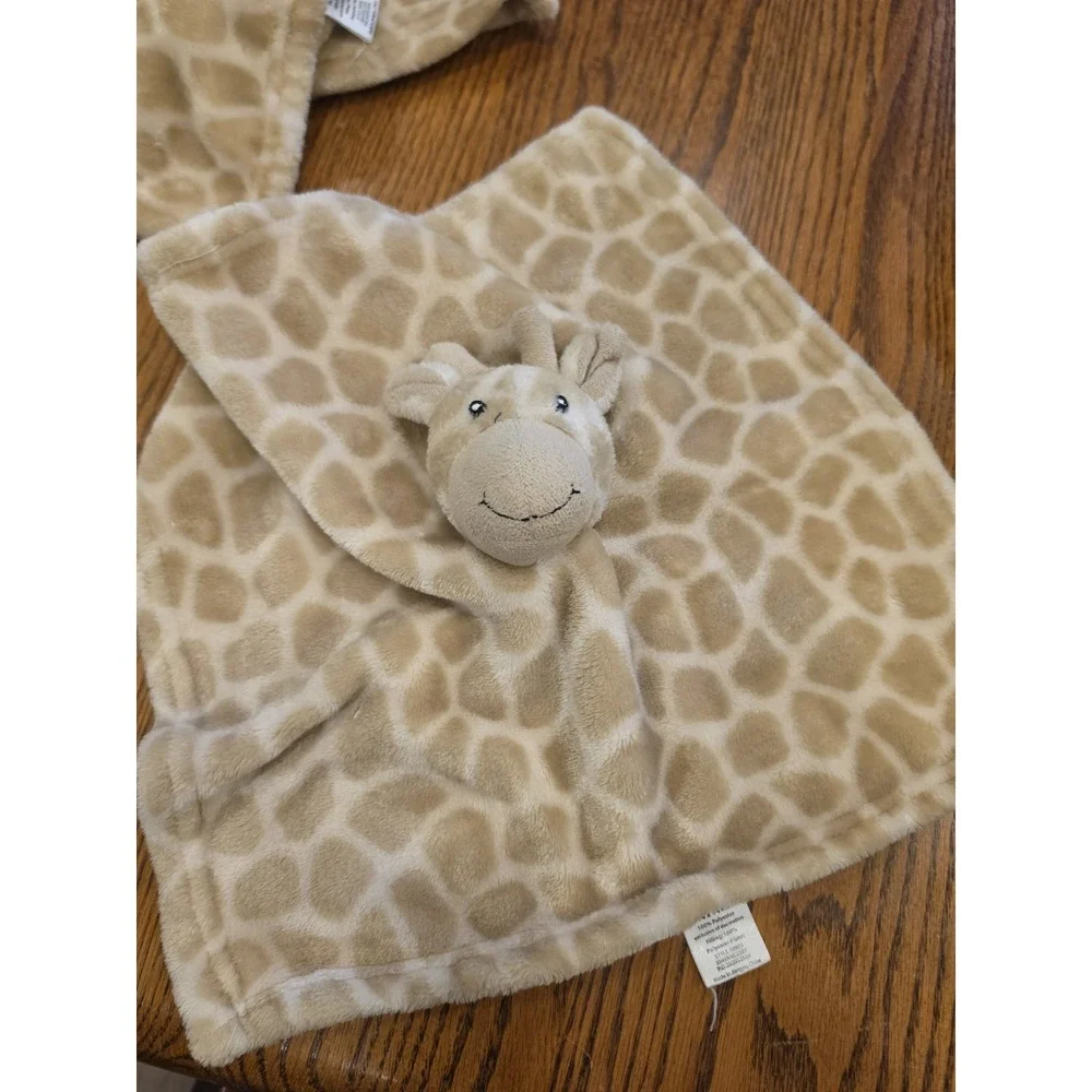 HB Hudson Giraffe Plush Lovey Baby Security Blanket Tan Cream